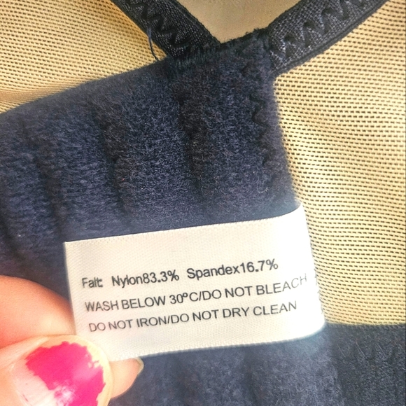 Fall Sweet Lace Padded Underwire Push Up Bra In Navy Blue, Size 36C - Picture 7 of 8